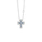 Belle Époque White Gold, Diamonds and Sapphires Necklace, 23x19mm